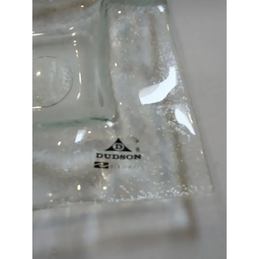 3 Dudson Element Glass Fire plates 6.25 Inch Smoke, Clear‎ & Red.